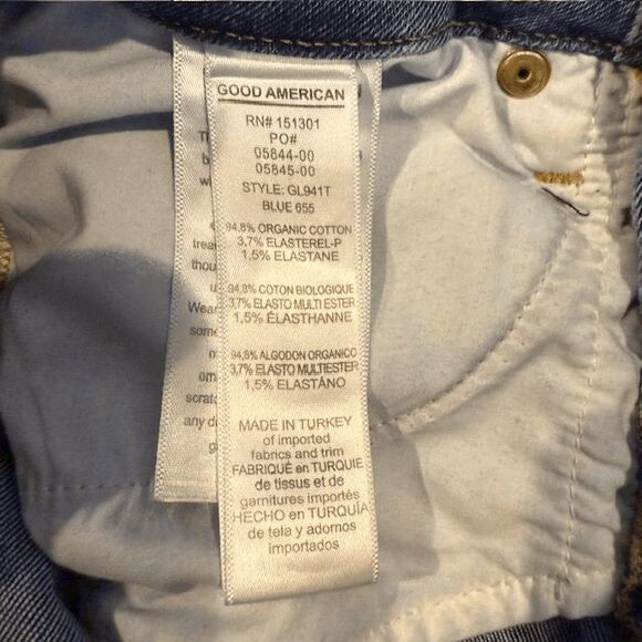 Good American Good Legs Skinny Jeans Raw Hem Size  6 / 28 - Picture 7 of 14